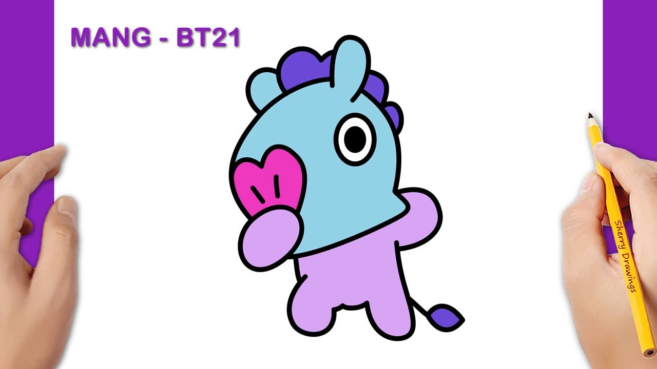 How To Draw Bt21 Mang Dancing - J-Hope Bts - Youtube