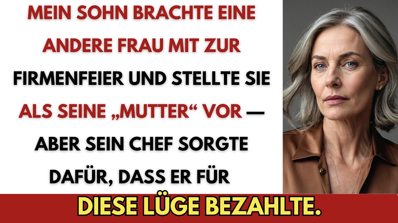 Als mein Sohn mir erzählte, die Firmenfeier sei wegen Sparmaßnahmen nur für Mitarbeiter, wusste ich, dass er log. Ich hatte den Caterer gesehen, der ein Fest für die ganze Kanzlei vorbereitete –...