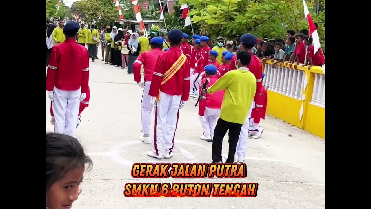 Gerak Jalan Putra SMKN 6 BUTON TENGAH