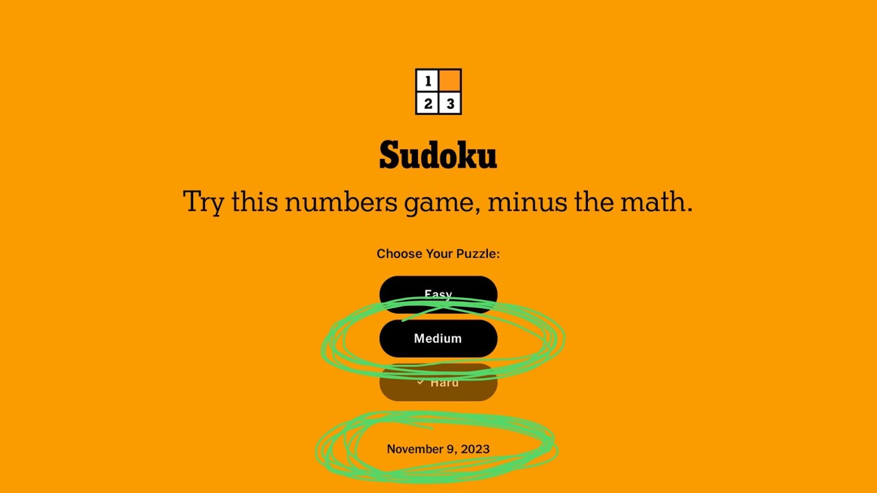nyt-sudoku-medium-solution-for-11-9-23-youtube