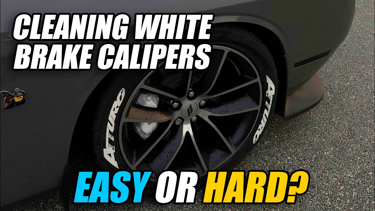 Cleaning White Brake Calipers - FIRST CLEANING | MODERN DAY MUSCLE 392 hemi charger