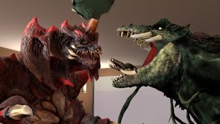 Destroyah Vs Biollante  (SFM)