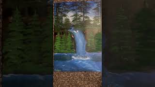 Time at the falls #art #paintingdrawing #artist #bobross #waterfall