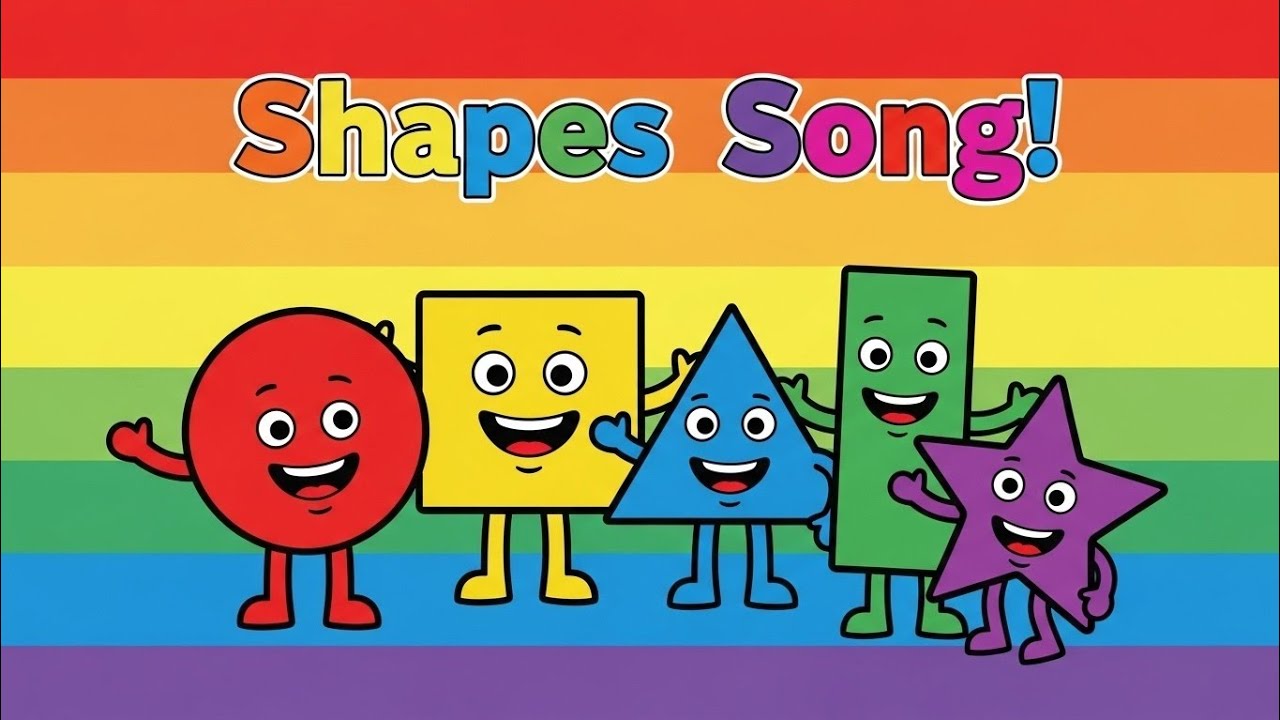 Let’s Learn Shapes Today! 🔺🟦⭐ | Fun 1-Minute Kids Shapes Song.