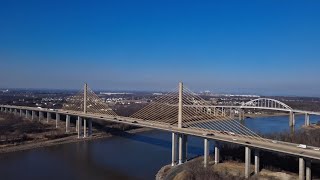 🚁🌉 4K Flyover of the William V. Roth Jr. Bridgewith the Saint Georges Bridge in the background 😮‍🔥🔥