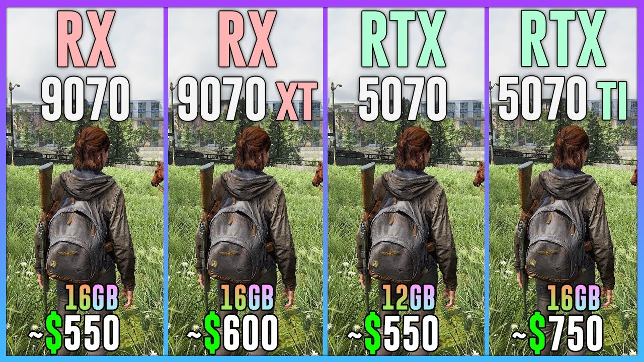 RX 9070 vs RX 9070 XT vs RTX 5070 vs RTX 5070 TI - Test in 20 Games ...