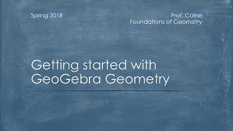Getting started with GeoGebra Geometry