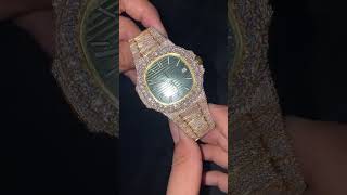 🧐😱 #Gemistone #Moissanite #MoissaniteWatch #MoissaniteJewelry #BustDownWatch