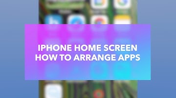iPhone Home Screen Moving and Arranging Apps and Folders