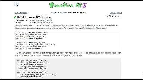 Java Practice It || 6.7 flipLines || file processing, scanner, while loop, if statement