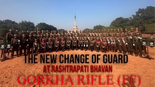 The new change of guards ceremony unveiled at Rashtrapati Bhavan by Gorkha Rifle (Frontier Force)