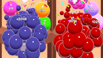 Jelly 2048 - blob merge 3d 🆚 Hide Ball brain teaser games gameplay new part 16