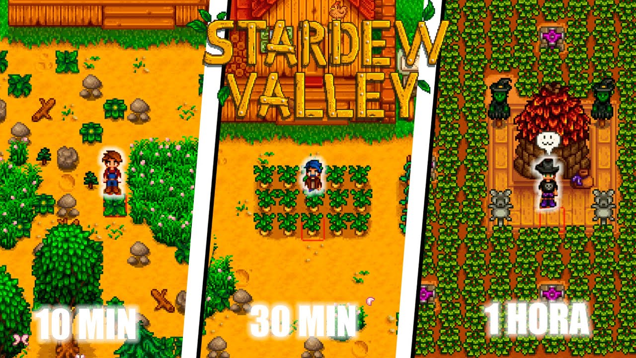 Vendo o que eu consigo fazer em 10 min, 30 min e 1 hora no STARDEW VALLEY!!