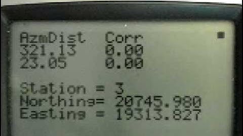 Casio Fx9860G Traverse Computation