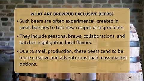 What Are Brewpub Exclusive Beers? - The Pint Guy