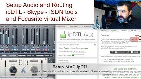 Setup Audio and Routing ipDTL, Skype, ISDN AudioTX and other tools