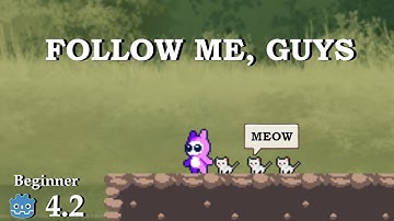 How to make objects follow the player - Simplified version - Learn Godot 4 - no talking