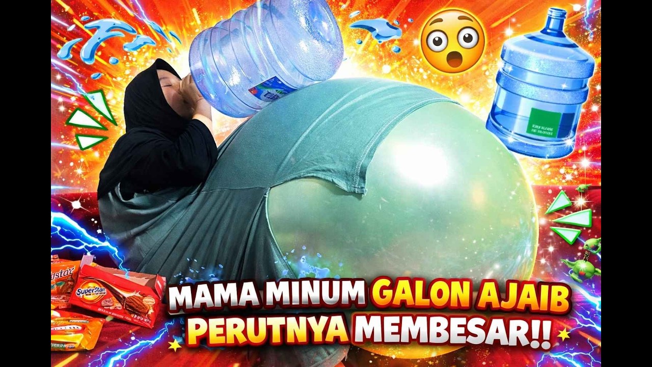 MAMA MINUM GALON AJAIB PERUTNYA MEMBESAR!! #hamilbalon #balloon #tiupbalon #funny