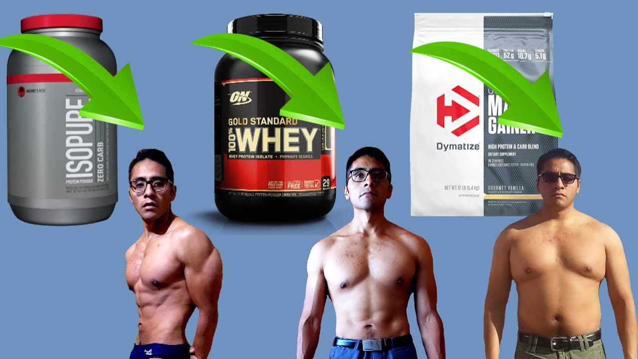 Qué Proteina usar para ganar masa muscular, perder grasa  y mantenerse ¿Whey protein, iso mass?