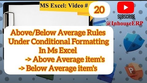 How to use Above/Below Average Item