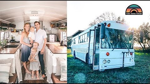 Family Of 5 Live And Travel In Custom DIY Bus Conversion To Go Debt Free