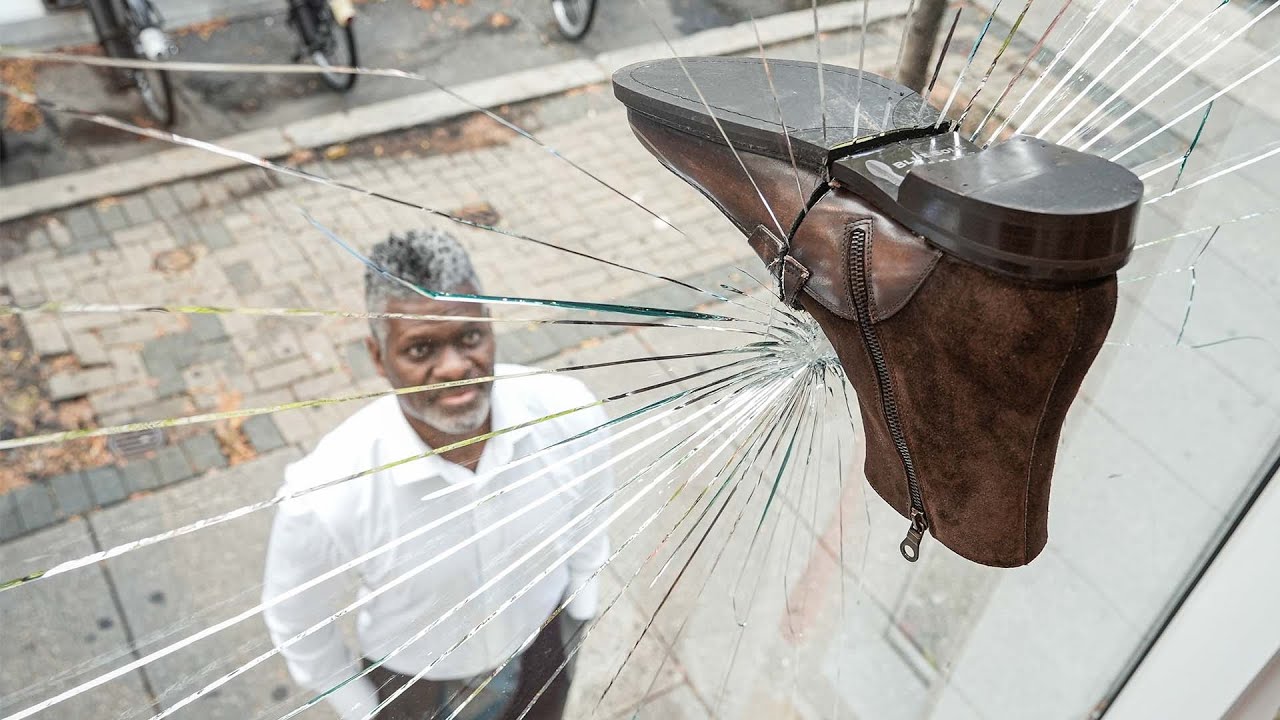 Shoe store owner responds to act of vandalism in creative way