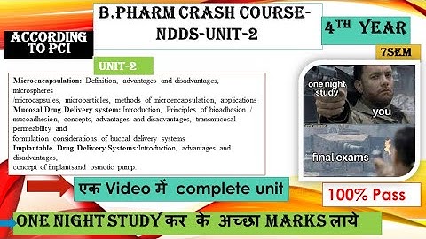 Microencapsulation-complete-Crash Course- complete unit-2 NDDS 7th semester-one night study