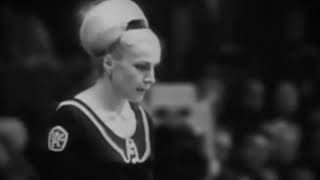 Vera Caslavska 1967 European Championships Balance Beam (Perfect 10.0) with audio