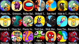 Banana Survival Master,Choo Survival,StickWar Legacy,Skibydi Toilet,Dye Hard,Zombie Tsunami,PvZ 3 screenshot 5