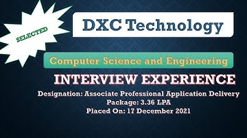 DXC Technology interview experience | Interview Questions and Answers