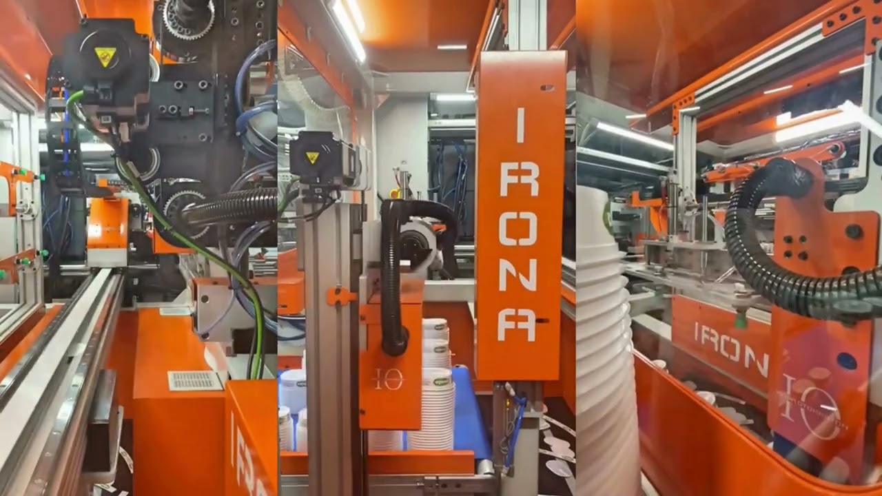 High-Speed Bottom & Wraparound IML Robot | 6-Cavity In-Mold Labeling Automation