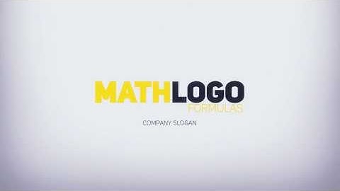 Math Formulas Logo Reveal | After Effects Template