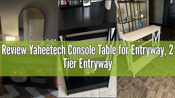 Review Yaheetech Console Table for Entryway, 2 Tier Entryway Table Bookshelf Accent Table w/Storage