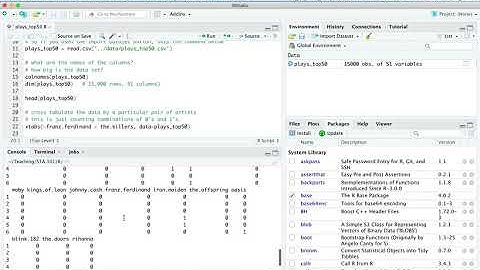 Tables and conditional probabilities