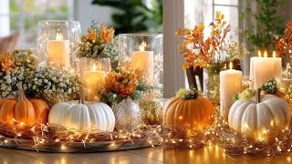 Easy on a Budget Fall Decorating Ideas | DIY Fall Candle Centerpiece Part 2
