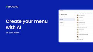 Create your menu with AI | EPOS360 Tutorial screenshot 3