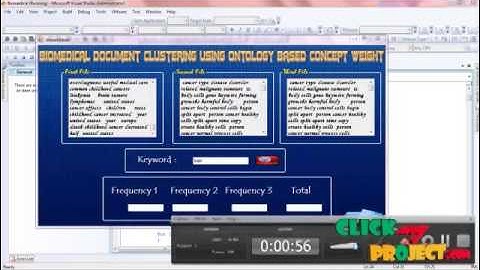 Final Year Projects | Biomedical Document Clustering Using Ontology based Concept Weight