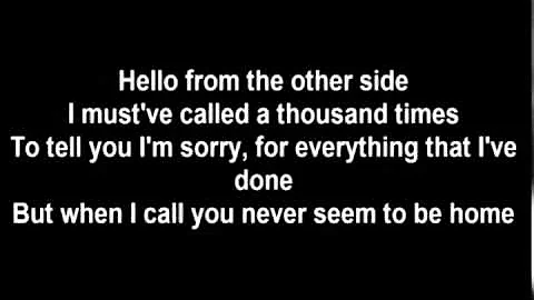 Adele   Hello Lyrics Video Cover
