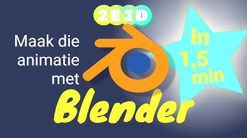 Blender in 1,5 min - professioneel dikke vette 2D en 3D animaties maken