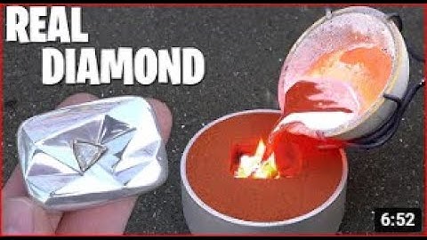 📷📷Casting REAL Diamond YouTube Play Button #SHORT