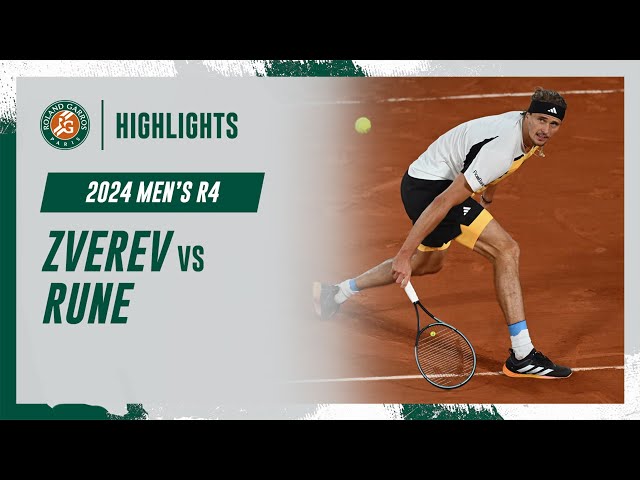 Zverev vs Rune Round 4 Highlights | Roland-Garros 2024 class=