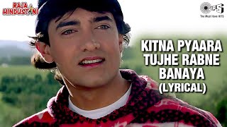 Kitna Pyaara Tujhe   Lyrical | Aamir Khan | Karisma Kapoor | Alka Yagnik | Udit Narayan | 90's Song