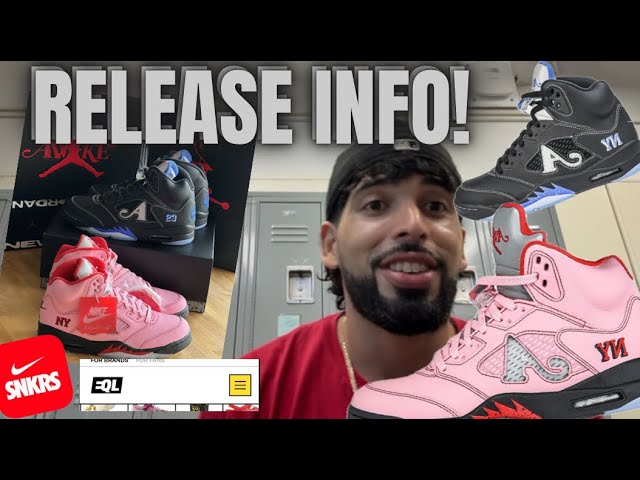 AWAKE NY X AIR JORDAN 5 BUBBLE GUM & BLACK/RACER BLUE RELEASE