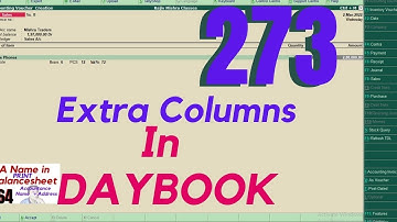 Tally Chapter 273 TDL for Extra Columns in DayBook By Rajiv Mishra Computer Class | Learn TDL coding