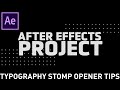 AfterEffectsを使ったオープニングムービーの作り方 Stomp Opener TIPS