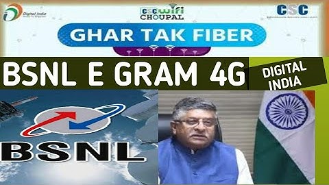 CSC Bharat Net FTTH Broadband Service BBNL BSNL 2021.36500 income