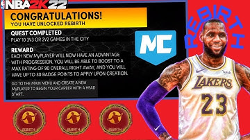 NBA 2K22 HOW TO UNLOCK REBIRTH IN SEASON 2