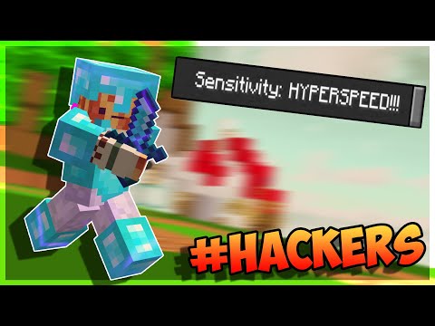 SUPER high sensitivity in Minecraft Skywars #HackerSaturday | Hypixel Skywars
