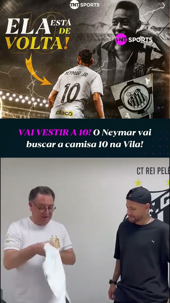 O presidente do Santos entregou para o Ney a sua ETERNA 11, mas ele vai vestir a 10 do Pelé! #shorts