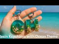 How to Make Ocean-Themed Resin Letter Keychains | DIY Beach Keychain Tutorial